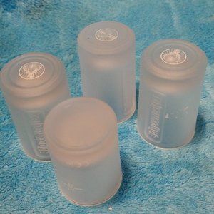 4 frosted Jagermeister shot glass